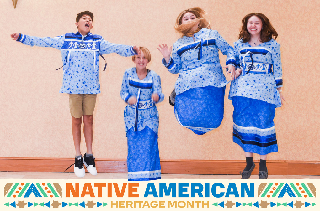 8 Ways to Celebrate Native American Heritage Month - Native Club kids jumping