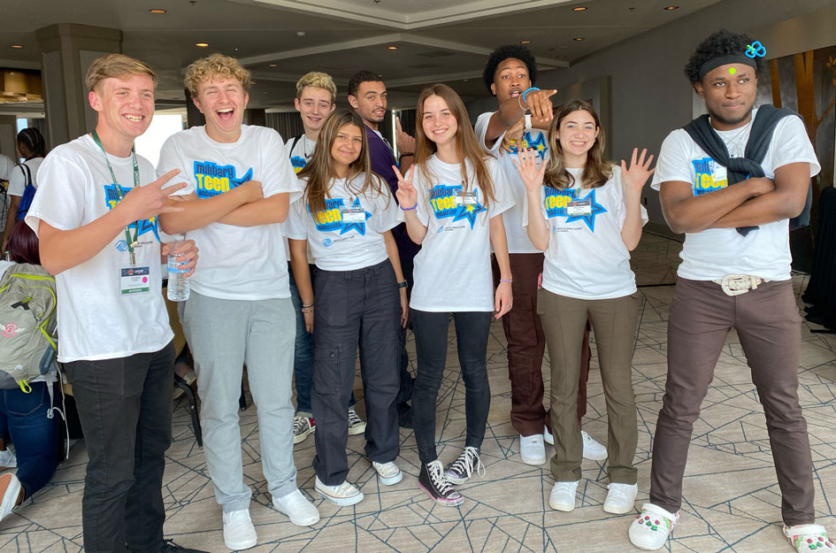 Group of Military Teen Ambassadors and advisors