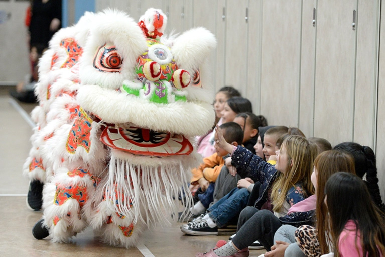 Vacaville Neighborhood Boys & Girls Club celebrating Lunar New Year