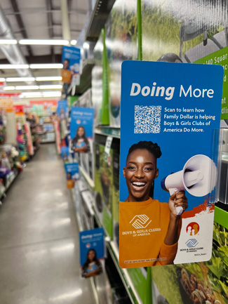 Doing More sign in-store