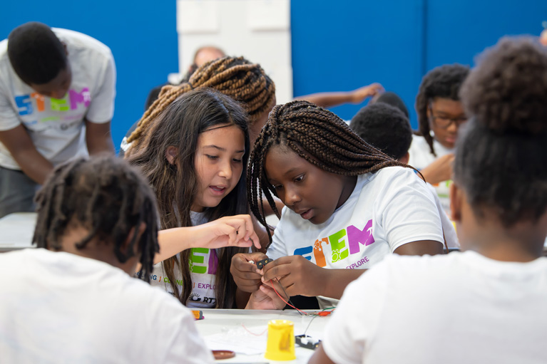 Club kids at STEM event