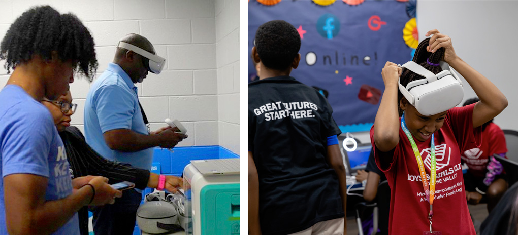 Club kids in virtual reality lab