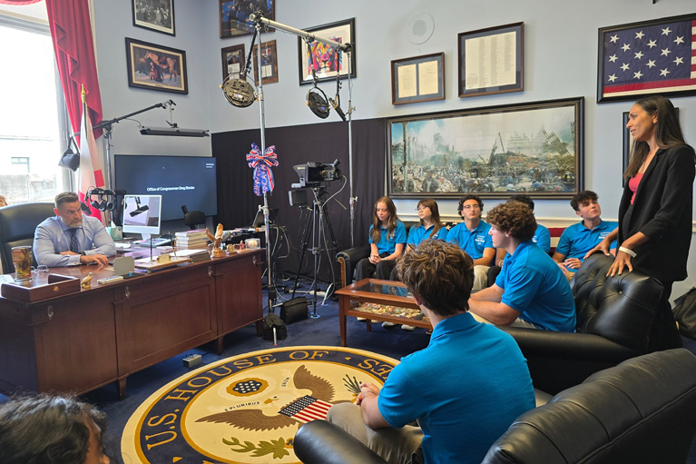 TSarasota teens presented their Garden for Good project during the TLC project fair before meeting with Congressman Greg Steube and other key representatives.